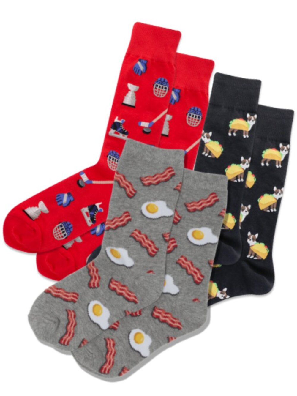 Kid's HOTSOX Crew Sock Bundle | Food & Fun Patterns | Mix & Match | NWT